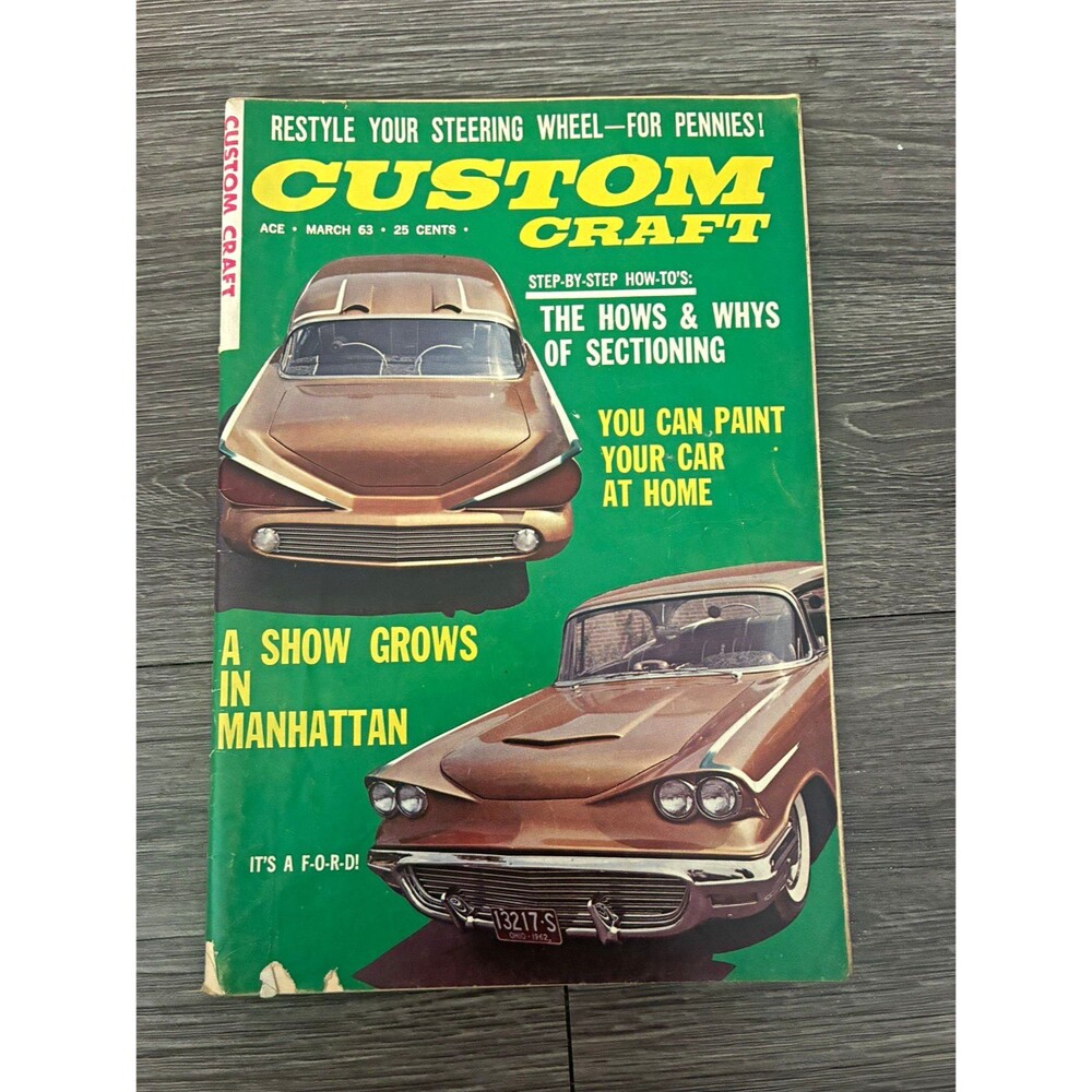 Custom Craft Magazine Aug–Mar 1963 Issue - Restyle Your Steering Wheel